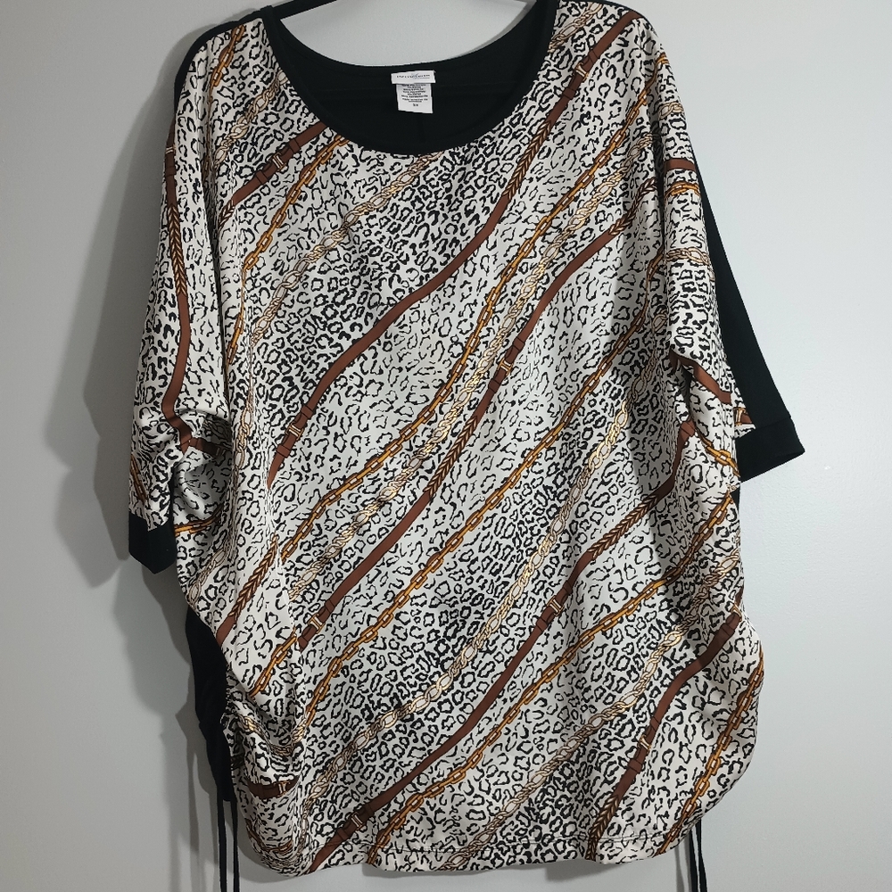 Jaclyn Smith Animal Print‎ Blouse 3X